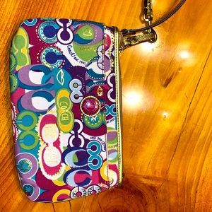 Colorful Coach Wristlet